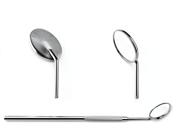 Dental Mirror HOKIN Stainless Steel with Two Detachable Heads-1