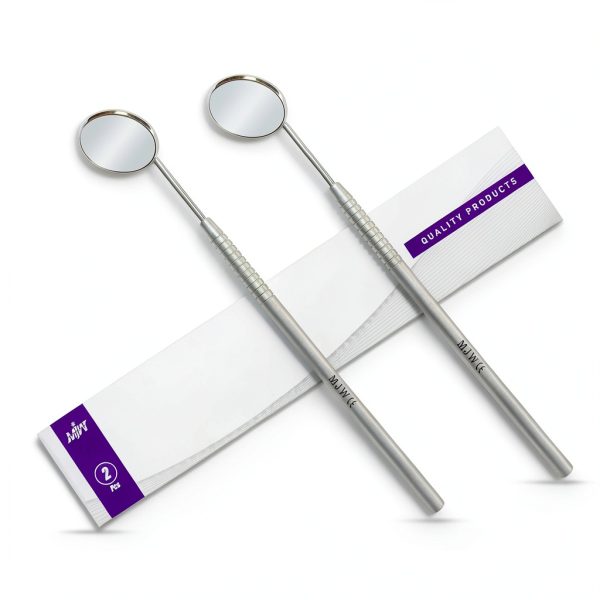 Dental Mirror MJW 2pc Stainless Steel with Non Slip Handle 6.5-0
