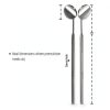 Dental Mirror MJW 2pc Stainless Steel with Non Slip Handle 6.5-3